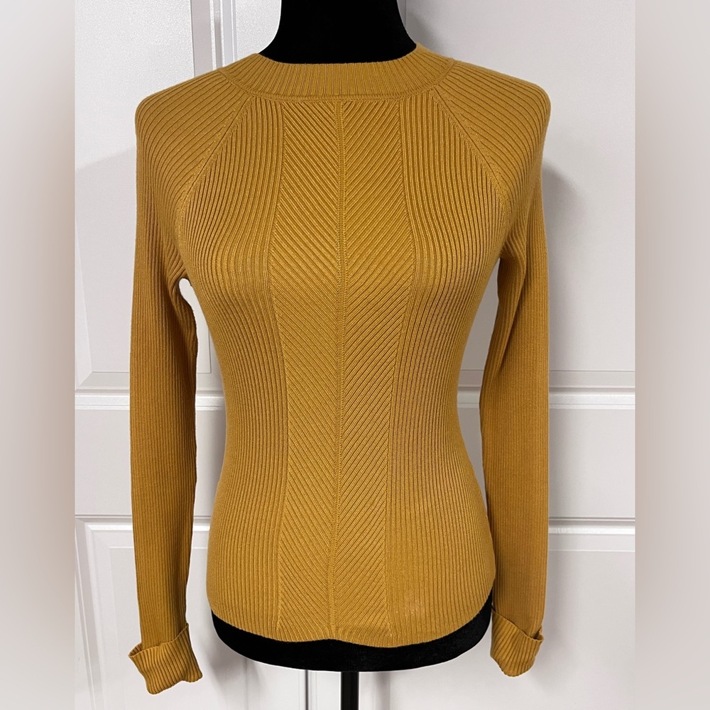 Full Circle Ribbed Mock Neck Sweater